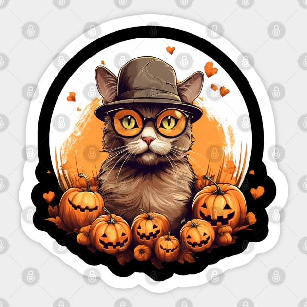 halloween cat Sticker by Aldrvnd